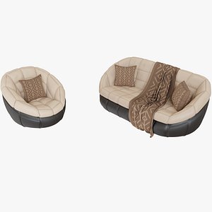 3D model Opulent Advance 2 Seater Sofa