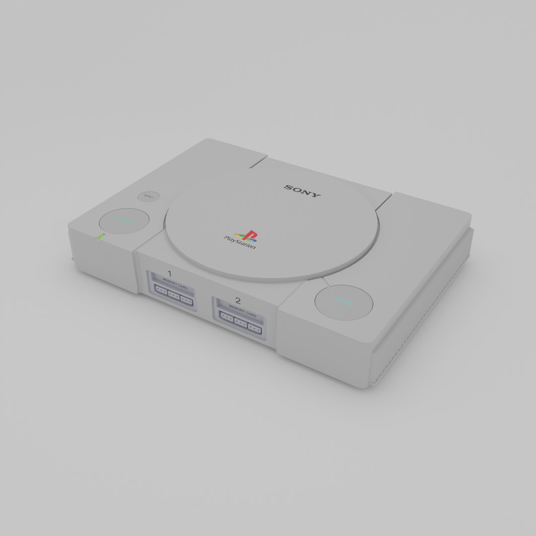 playstation 1 3d model