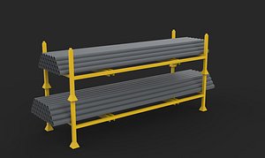 pipe rack 3D model 3D model