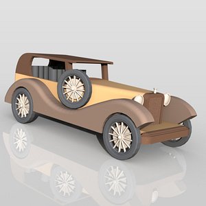 3d wooden toy car