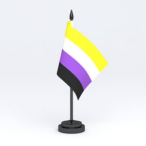 3D Table Flag Nonbinary