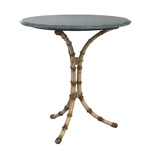 English Green Marble Top Faux Bamboo Cafe Table 3D model