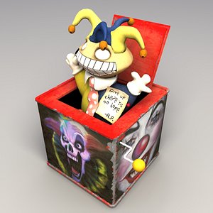 3d model creepy jack box