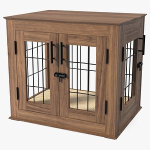 3D Wooden Dog Crate Furniture model