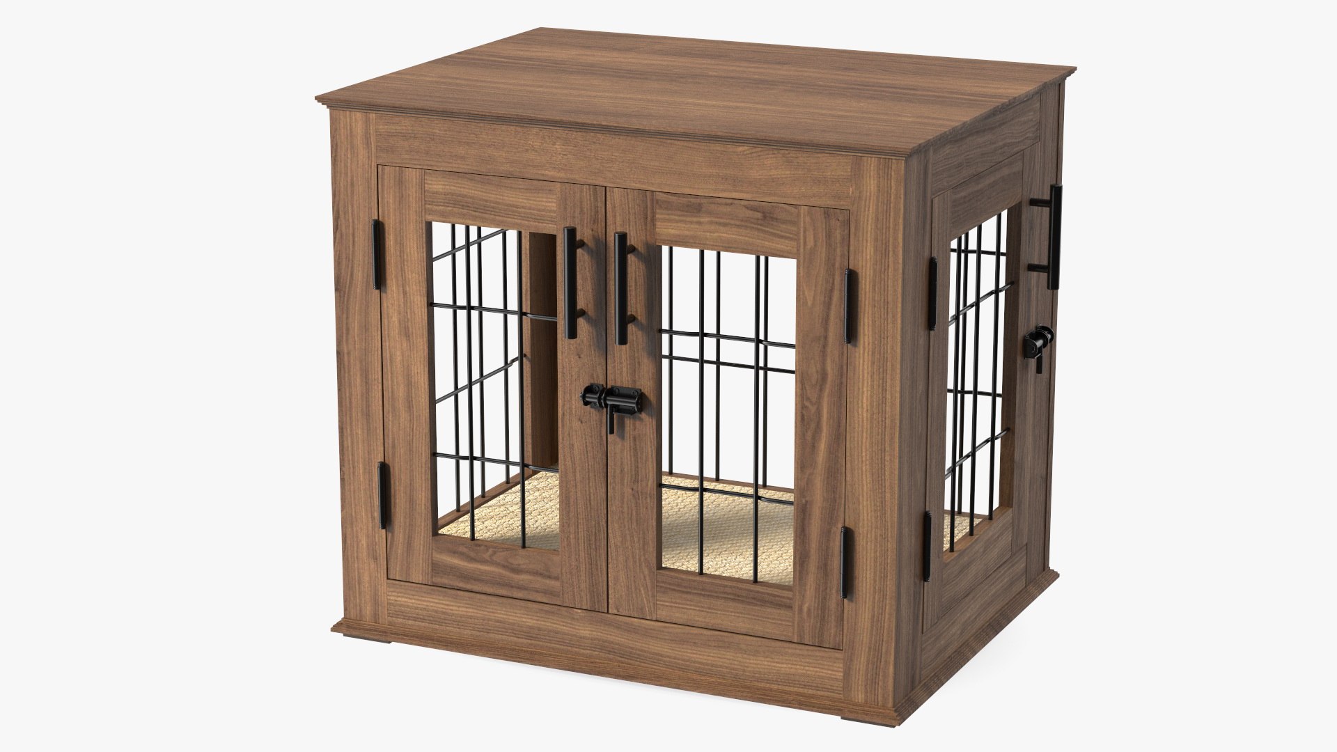 Wooden Dog Crate Furniture 3D model preview