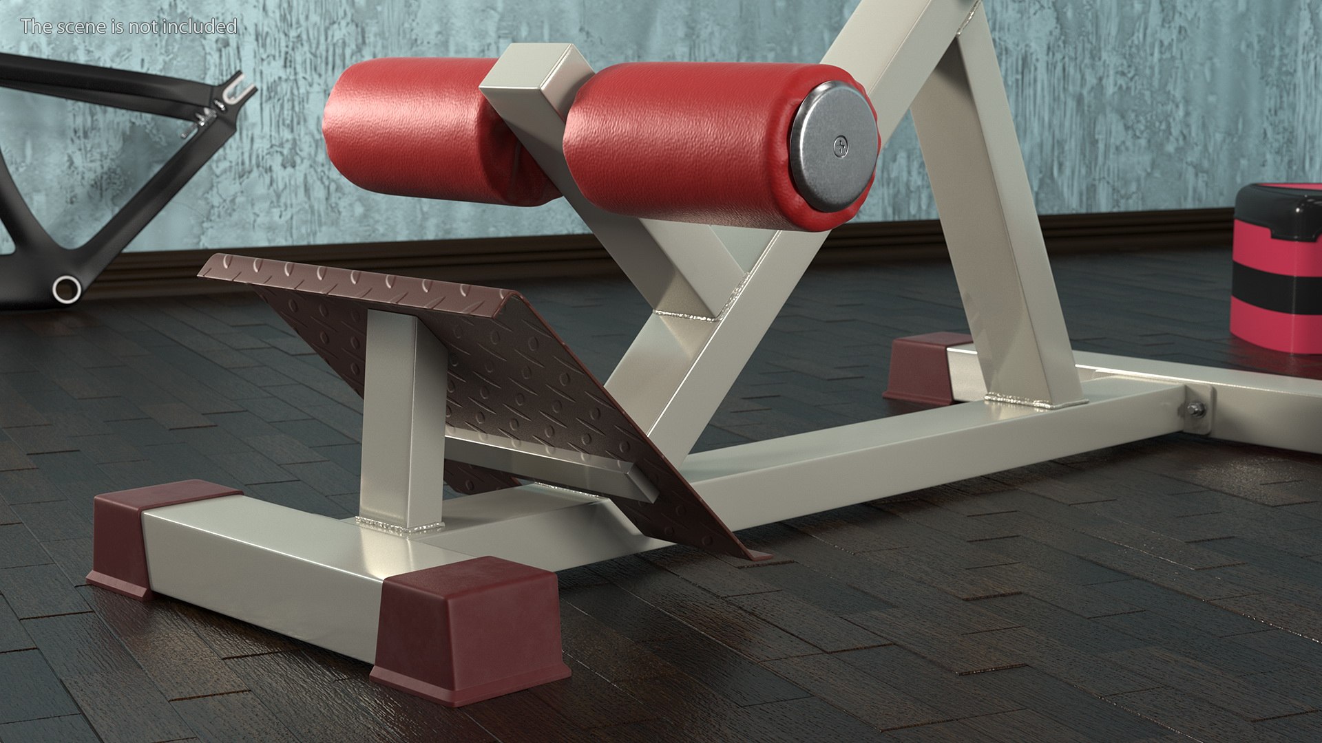 Hyperextension Bench Red 3D - TurboSquid 1839031