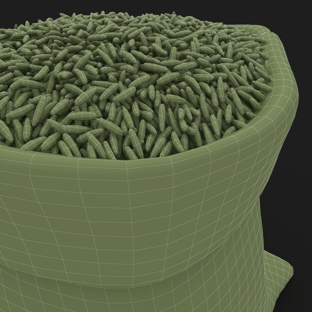 3D model realistic sack brown rice - TurboSquid 1202737