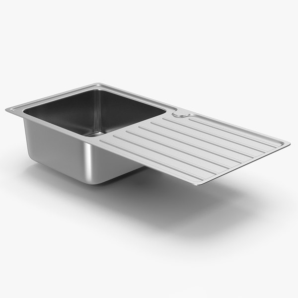 Modelo 3d Silver Kitchen Sink Turbosquid 2006708