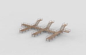 Wooden Wharf 02 3D model 3D model