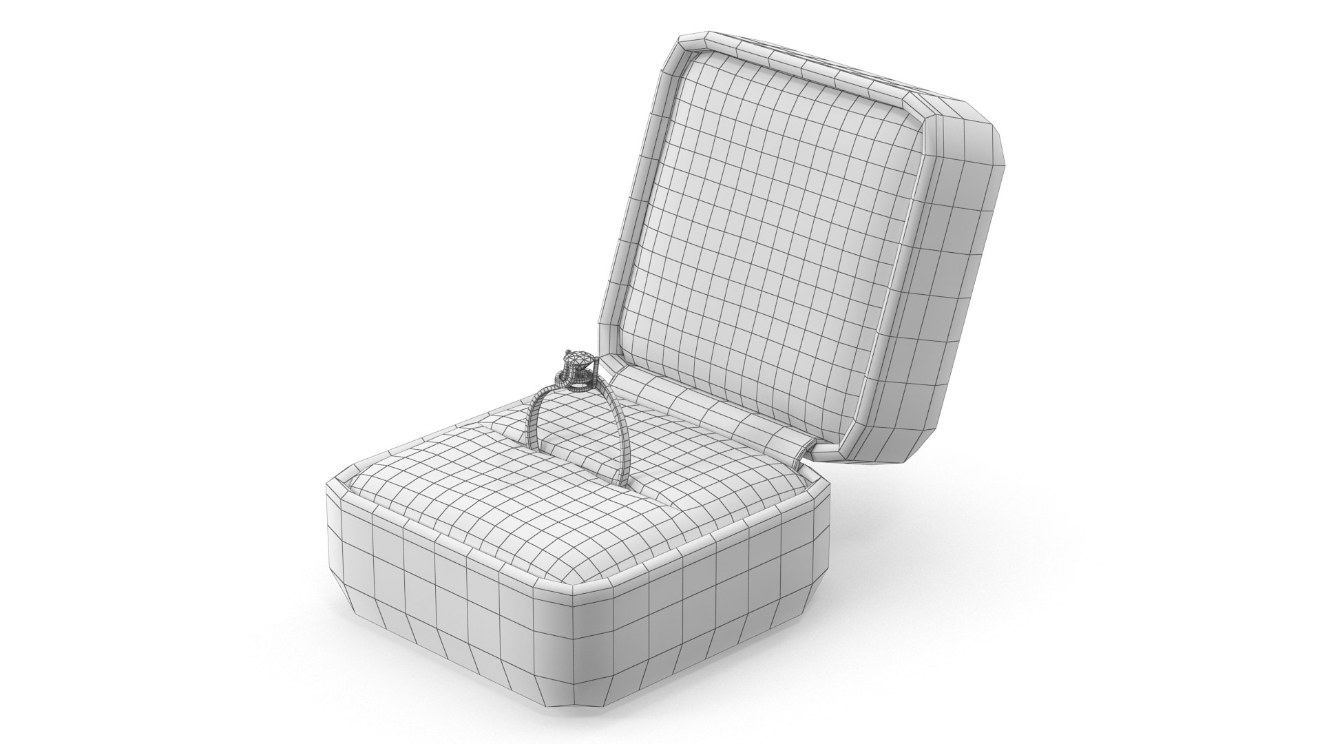 Ring Box And Diamond Ring 3D Model - TurboSquid 2292079