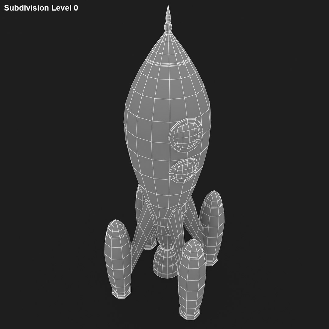 Retro Rocket 3d Max