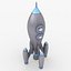 retro rocket 3d max