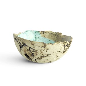 Handmade Bowl Angoba with Green Glaze