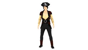 Pirate Woman 3D model