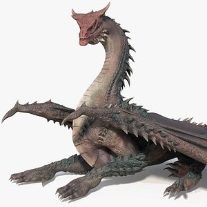 Sitting Fantastical Dragon