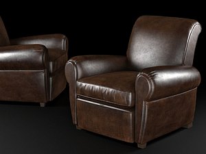 3D parisian leather recliner
