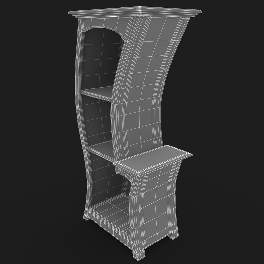 bookcase dust furniture 3d model