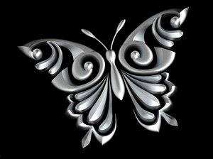 butterfly insect decor 3D model