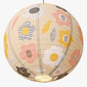 Habitat Kids paper lampshade with floral print 3D