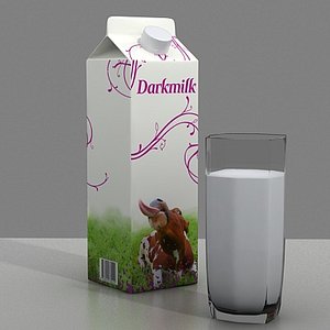 milk glass 3d model