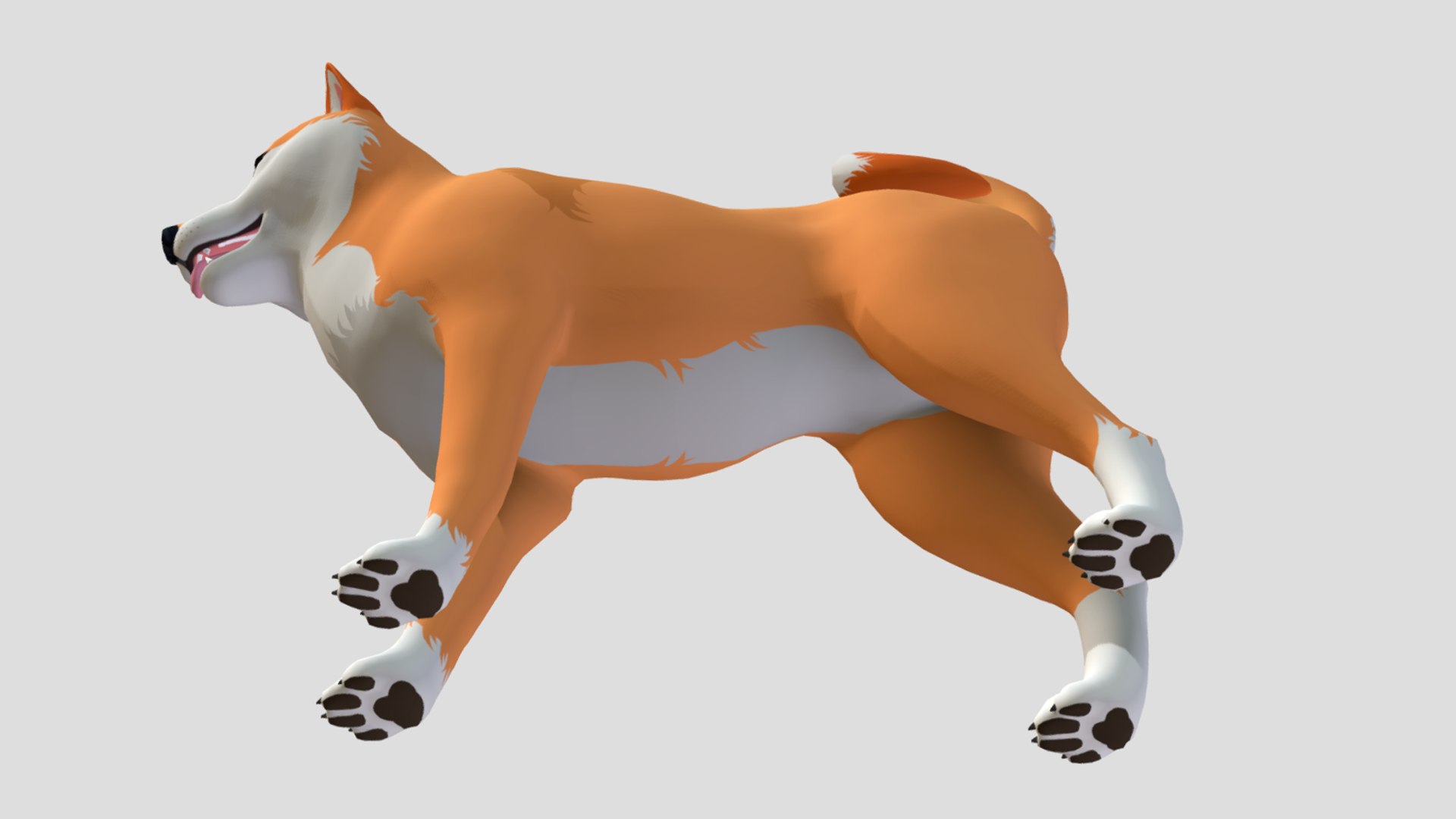 Cartoon Dog - Shiba Inu 3D Model - TurboSquid 2255036