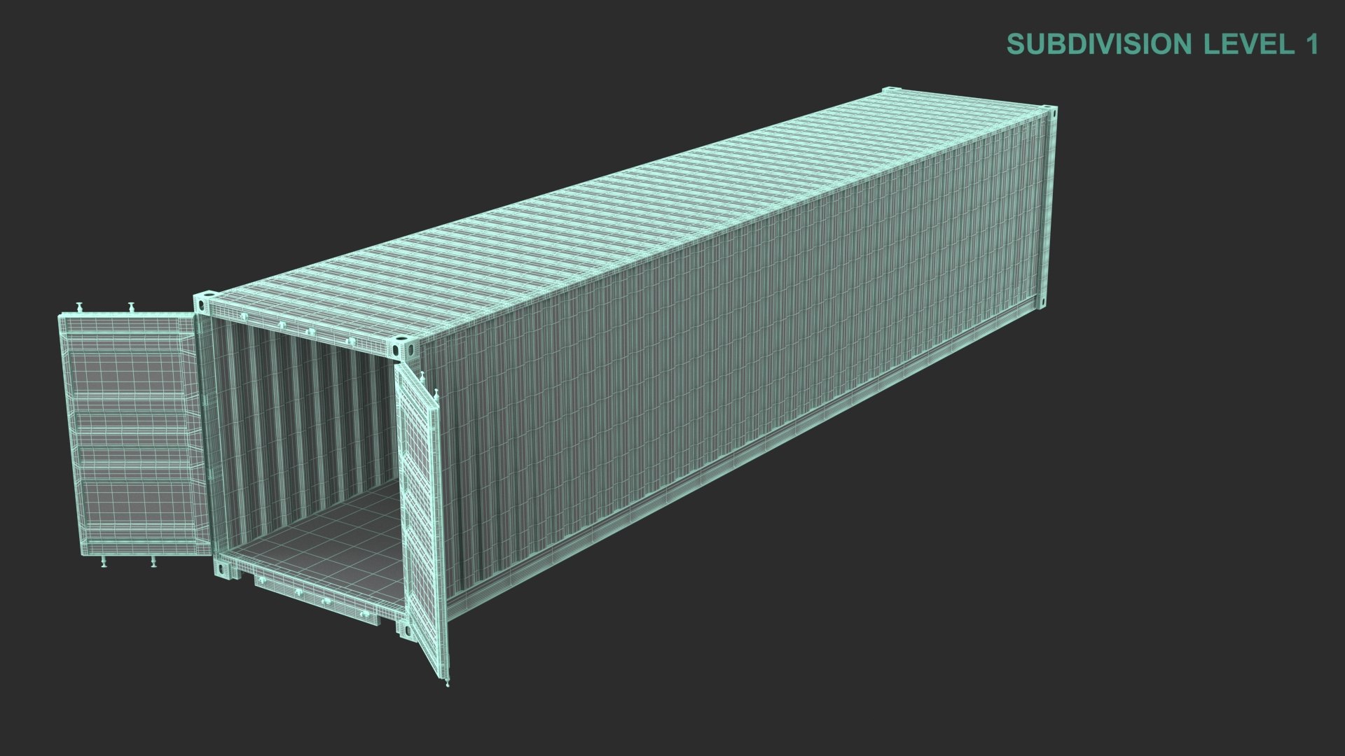 3D model 40ft Open Shipping Container - TurboSquid 2017521