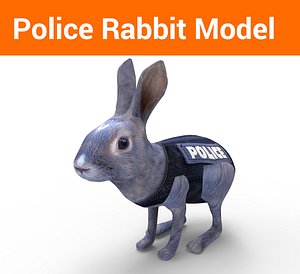 3D police rabbit