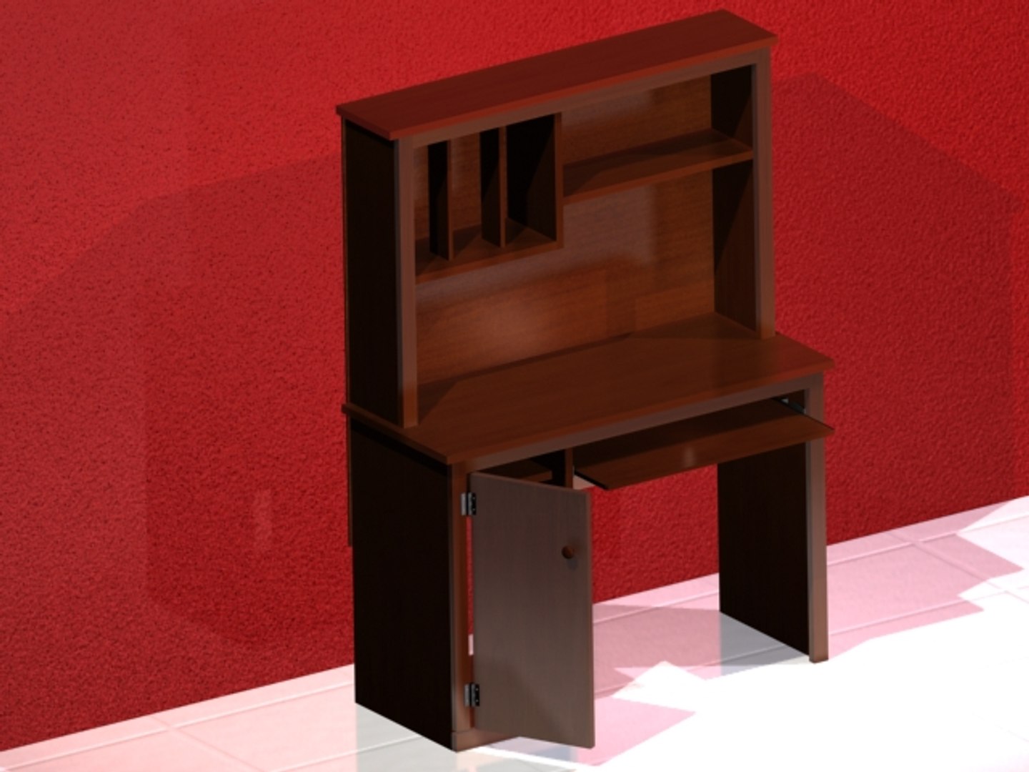 computer desk obj