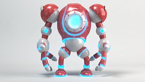 robot cartoon 3D model