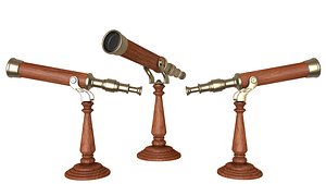 Antique Desk Telescope 3D model