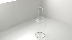 3D glass bottle model