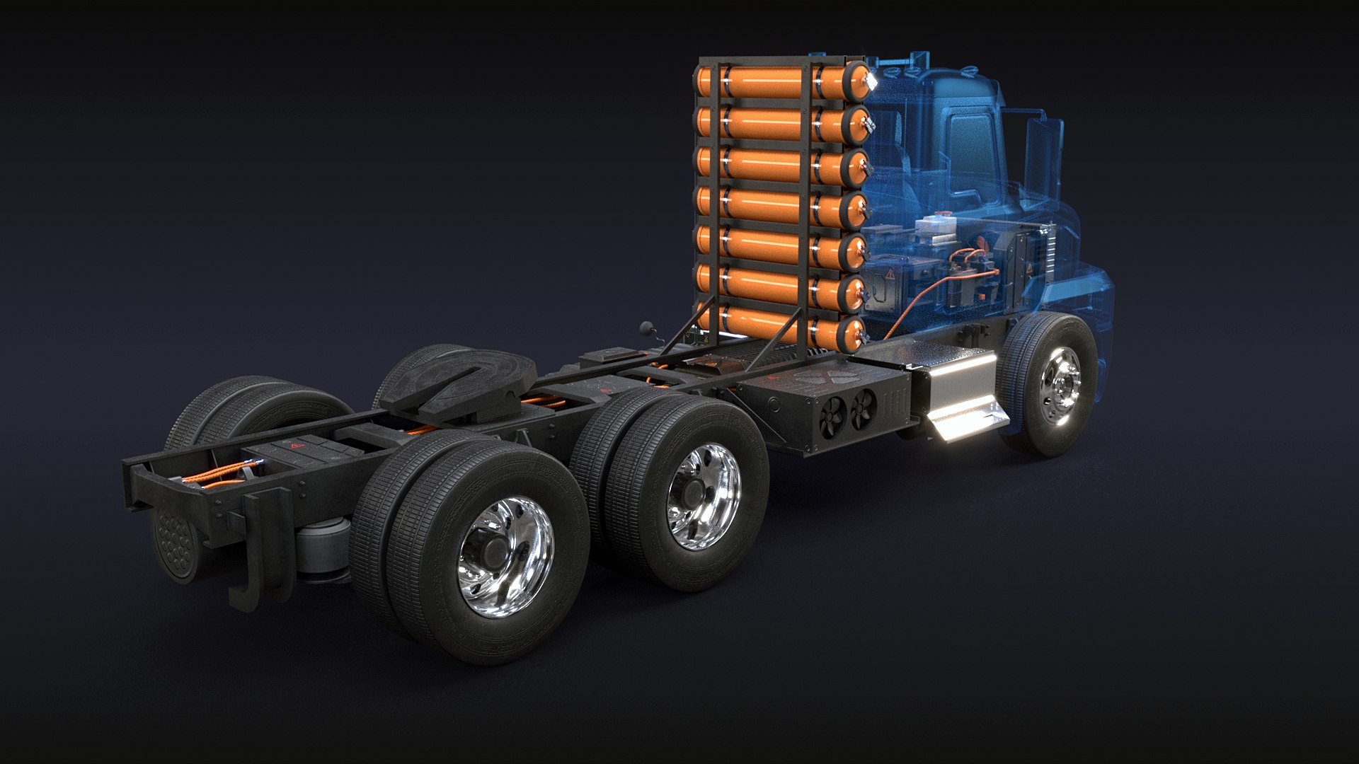 Hydrogen Semi-Truck Chassis X-Ray model https://p.turbosquid.com/ts-thumb/B8/Z6SV7w/x5/h2truck_xray0002/png/1695226945/1920x1080/fit_q87/81ff19e8a385cf1a7fdcc82d15ca1ed7f408165a/h2truck_xray0002.jpg