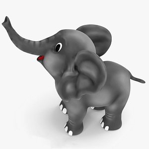 Cute Cartoon Elephant Rigged for Maya