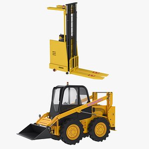 3D Skid Steer Loader and Electric Pallet Stacker