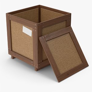 Cargo Crate Box Opened 3D model
