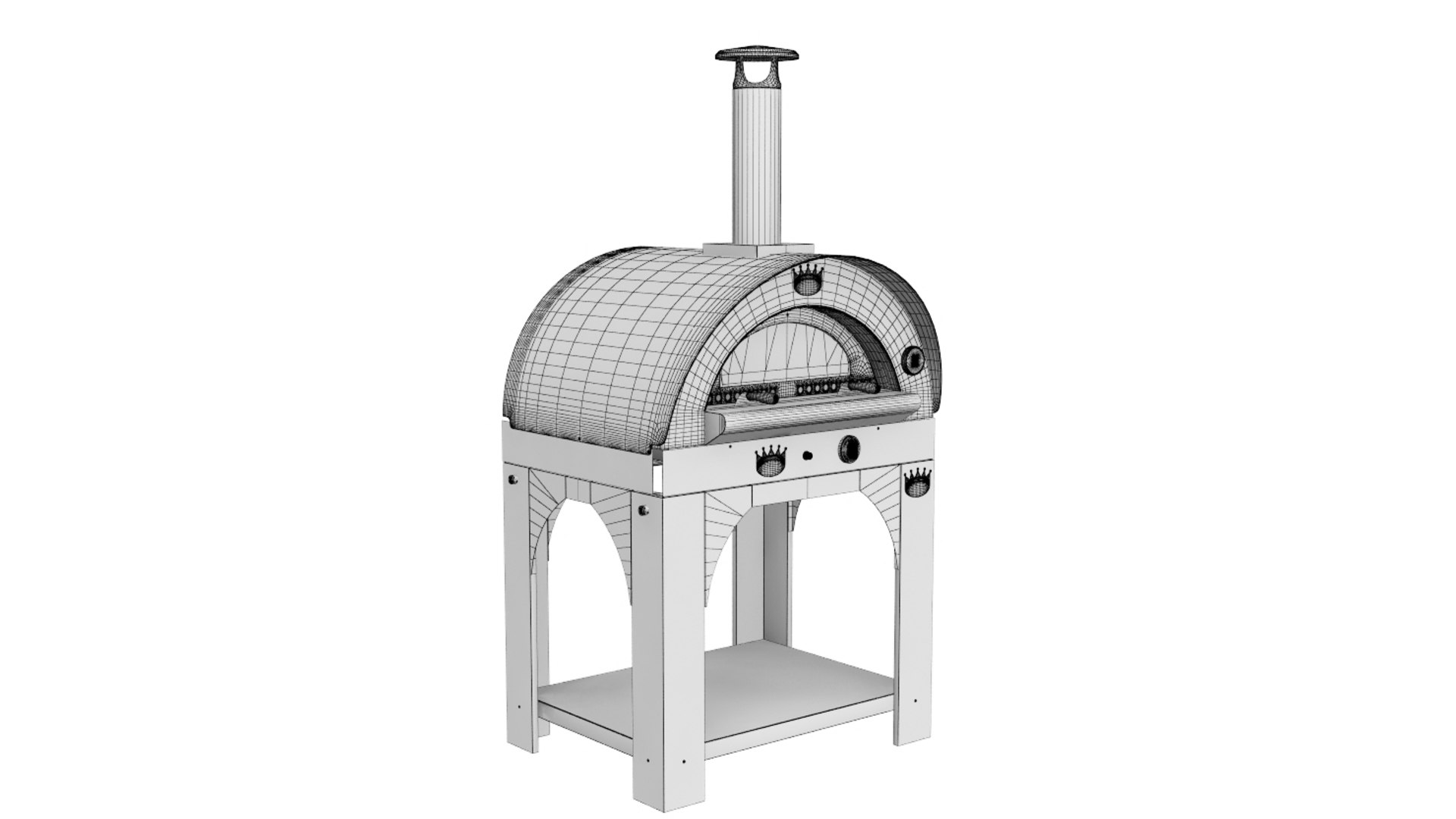 3D Pizza Oven Model TurboSquid 1525534