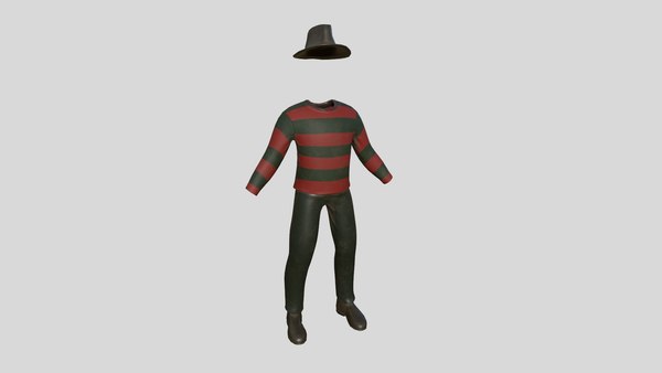 3D Freddy Krueger Costume 06 - Character Design Fashion model