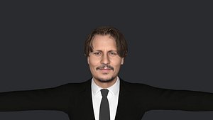 Johnny Depp Hyper Realistic Full Body Fully Rigged 3D Character