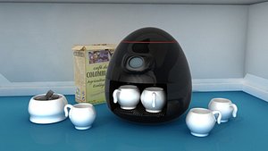 3d coffe cook model