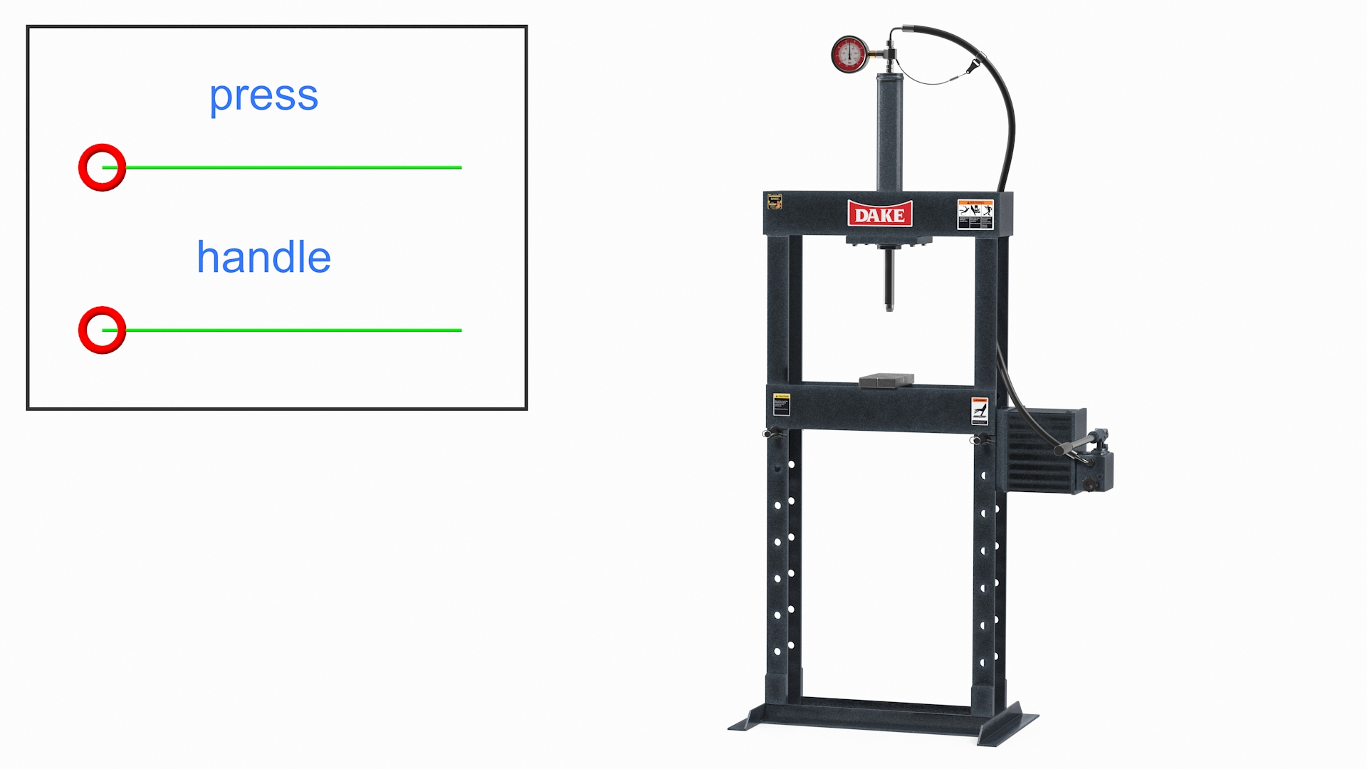 Dake Manual Hydraulic Bench Press 3D Model TurboSquid 1665556