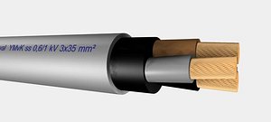 3d model of ymvk vultflex xs 3x35mm2