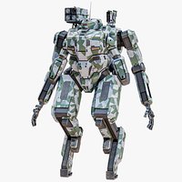 Sci-Fi Combat Mech Exoskeleton Suit - Green Protective PBR