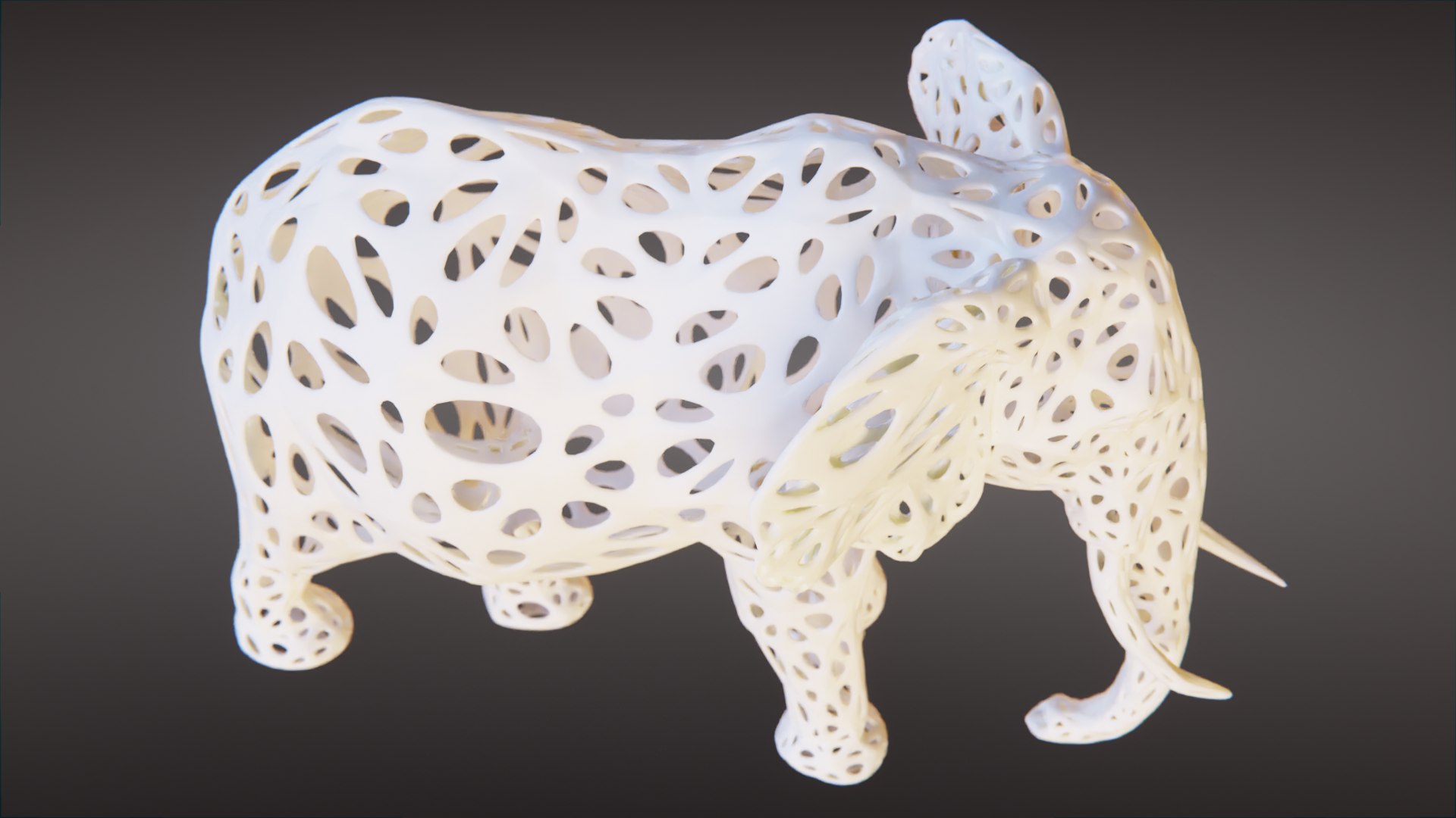 3D Sculpture African Elephant Model - TurboSquid 1702592