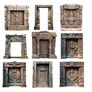 Mayan Gate Pack 9 3D model