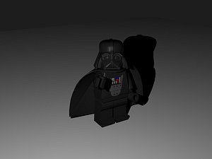 lego darth vader 3d model