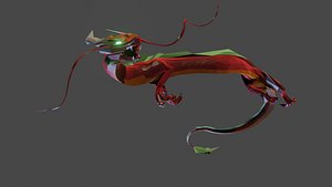 3D Low Poly Chinese Dragon model