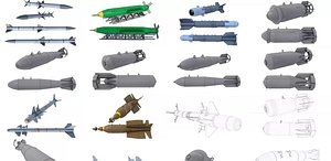 aircraft bomb collection 3D model