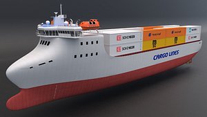 cargo ship container 3D model