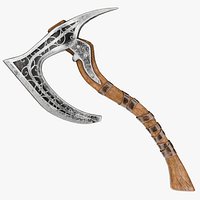 Viking Bearded Axe Game Ready Asset