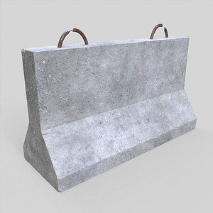 Concrete Barrier 3D model